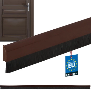 Těsnicí lišta pod dveře automatická hnědá 25 mm 1 m