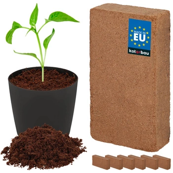 Kokosové brikety pro pěstování rostlin 7 l sada 6 ks.