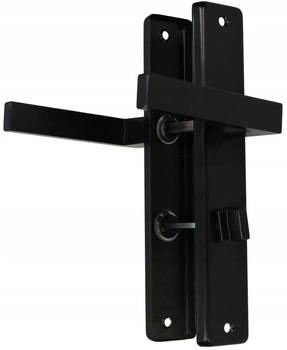 Rukojeť černá wc koupelnová klika 72 dveře levé