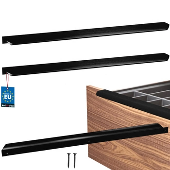 Uchyt nábytkový hliníkový černý mat 416/436 mm sada 2 ks.