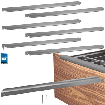 Uchyt nábytkový hliníkový stříbrný 416/436 mm sada 6 ks.