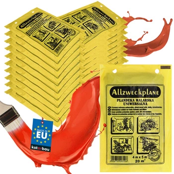 Fólie na nátěry ochranná stavební silná pevná šedá 4x5 m sada 50 ks.