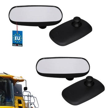 Univerzální panoramatické zrcátko s knoflíkem černé 265x160 mm sada 2 ks.