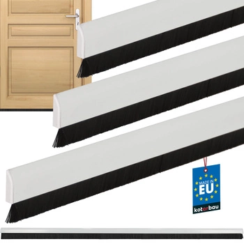 Těsnicí lišta pod dveře bílá 25 mm 1 m sada 3 ks.