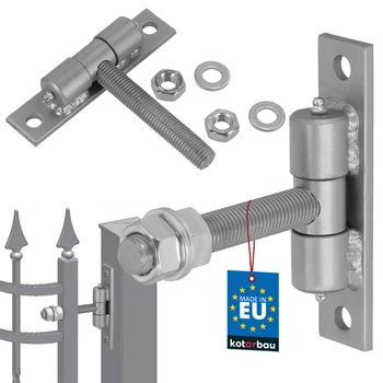 Závěs brány s maznicemi šroubovací stříbrný fi 20 mm