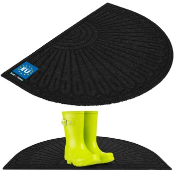 Rohožka na boty protiskluzová půlkruhová šedá 60x90 cm