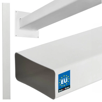 Plochý kabelový větrací kanál 120x60 bílý 150cm