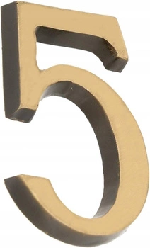 Číslo domu "5" číslo dveří 3d 5cm patina
