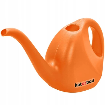 Malá konvička na zalévání domácí plastová na rostliny květiny oranžová 2 l