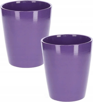 Keramický květináč 12 cm fialový - 2 ks.