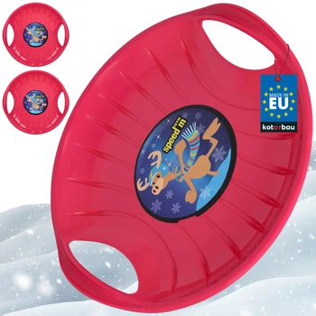 Sáně na sjíždění po sněhu růžové 60 cm sada 2 ks.