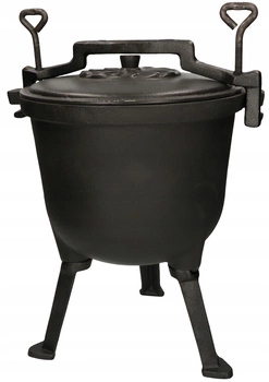 Litinový kotlík 7l lovecký kotlík táborák