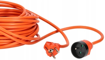 Zahradní jednoduchý prodlužovací kabel pro sekačky na trávu se zemí 15 m kotarbau