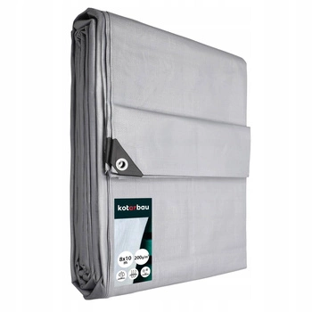 Plachta ochranná pevná silná univerzální stříbrná 200 g/m2 8x10 m