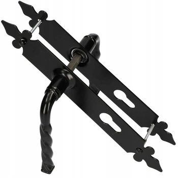 Kotarbau klika lilie pro kované dveře s brankou 72 mm vložka černá