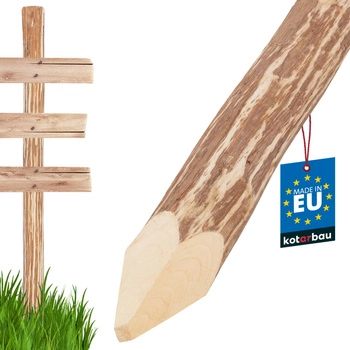 Hoblovaný dřevěný plotový sloupek 90 cm