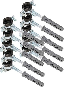 Trubková svorka 3/8" rukojeť gumové těsnění - 10 ks.