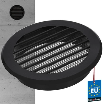 Mřížka krytka ventilační okrouhlá síťka 100 mm - Barva černá