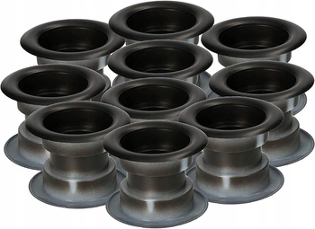 Těsnění pro dveře větrací trubka - 10 ks - Barva matná černá