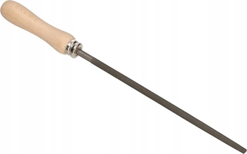 Kulatý pilník na pracovní stůl s dřevěnou rukojetí 20 cm