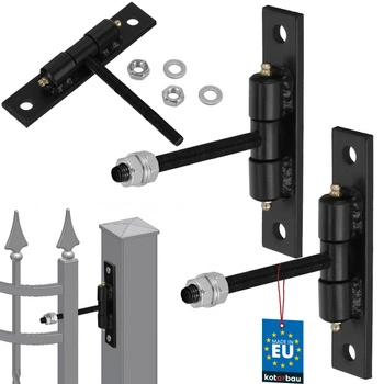 Závěs brány s maznicemi šroubovaný černý fi 10 mm sada 2 ks.