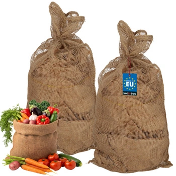 Jutové pytle na odpad z ovoce a zeleniny - 2 ks.