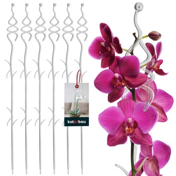 Plastová podpora rostlin transparentní 55 cm sada 6 ks.