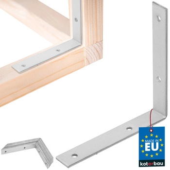 Tesařský úhelník nerezový pozinkovaný 125x125x20 mm sada 12 ks.