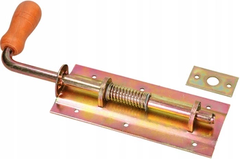 Zámek 250 mm závora brány dveře pružina - Barva černá