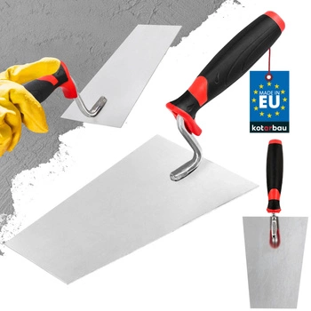 Zednické hladítko lichoběžníkové nerezová ocel gumová rukojeť 180 mm