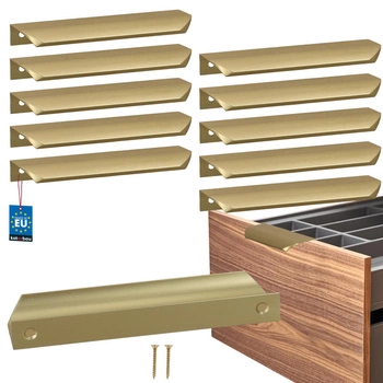 Uchyt nábytkový hliníkový zlatý mat 128/148 mm sada 10 ks.