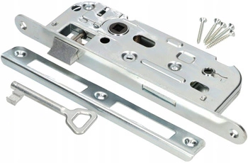 Zadlabávací zámek na dveře 90x40 mm s klíčem hobes