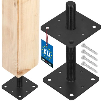 Podstavec sloupu šroubovací nastavitelný závit m24 antracit 160x160x250 mm