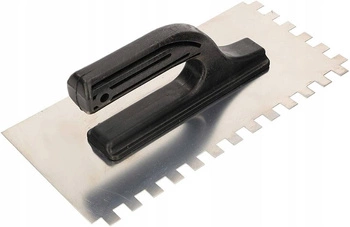 Nerezové hladítko 270 mm ozubené 10x10 na lepidlo na dlaždice kotarbau