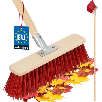 Zametací kartáč 33 cm s hřídelí kotarbau červená