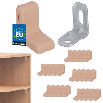 Komandorek nábytková úhlová konzola s víčkem buk sada 25 ks.