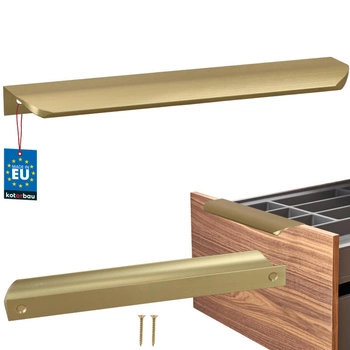 Uchyt nábytkový hliníkový zlatý mat 192/212 mm