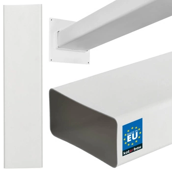 Plochý kabelový větrací kanál 120x60 bílý 50cm