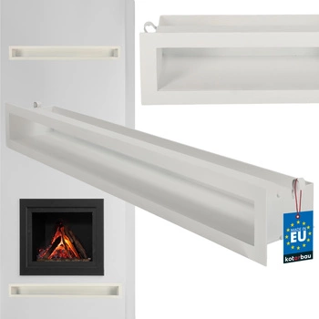 Luft krbová mřížka bílá ocel 80 cm