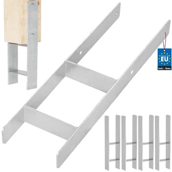 Základna sloupu h pro zabetonování pozinkovaná stříbrná 160 mm sada 4 ks.