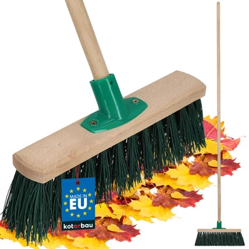 Štětka koště dřevěné nylon 30 cm + dřevěná násada