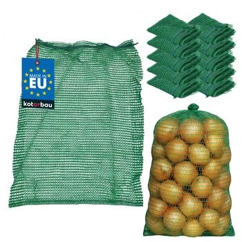 Raslový pytel se stahováním na cibuli brambory 25 kg 50x80 cm sada 10 ks.
