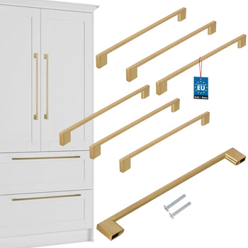 Nábytková úchytka klasická moderní zlatá matná 256 mm sada 6 ks.