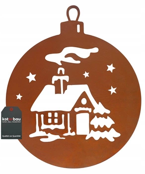 Vánoční ozdoba figurka kovová rezavá hnědá