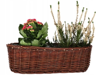 Proutěný koš na květiny 40 cm kotarbau hnědá
