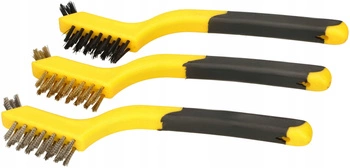 Mosazný drátěný kartáč na rez úzký sada 3 ks.