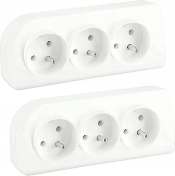 Uzemněná prodlužovací zásuvková lišta - 2 ks.