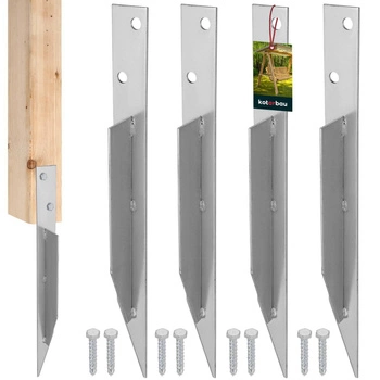 Poháněná základna pro zahradní houpačku 44,5x4 cm sada 4 ks.