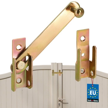 Závora zámek okenice altány branky ocel zlatá 120 mm