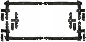 Pásový rohový závěs 600 garážový pro okenice - Barva černá